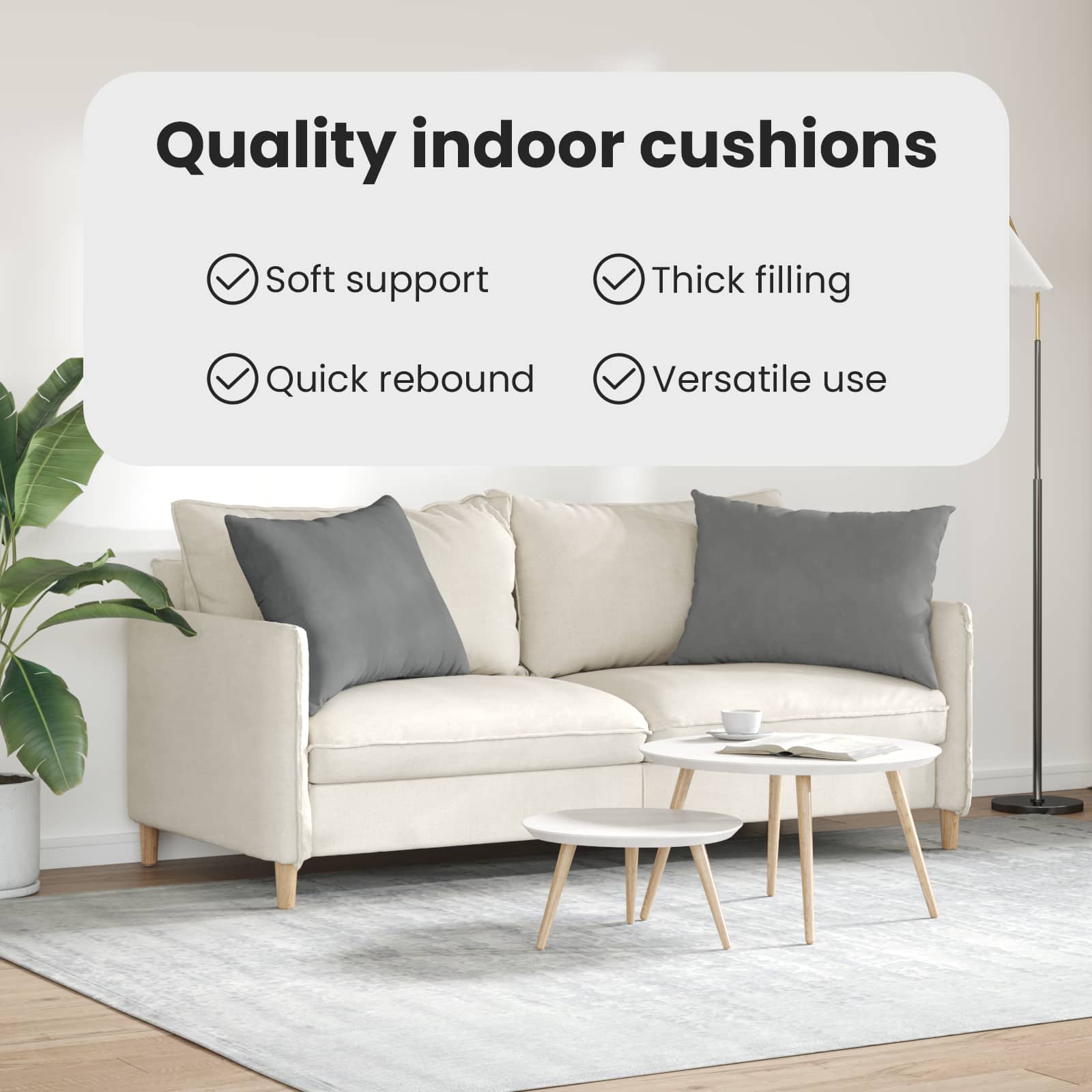Sofa Pagalvės 2 pcs Tamsiai pilka 70 x 50 cm audinys