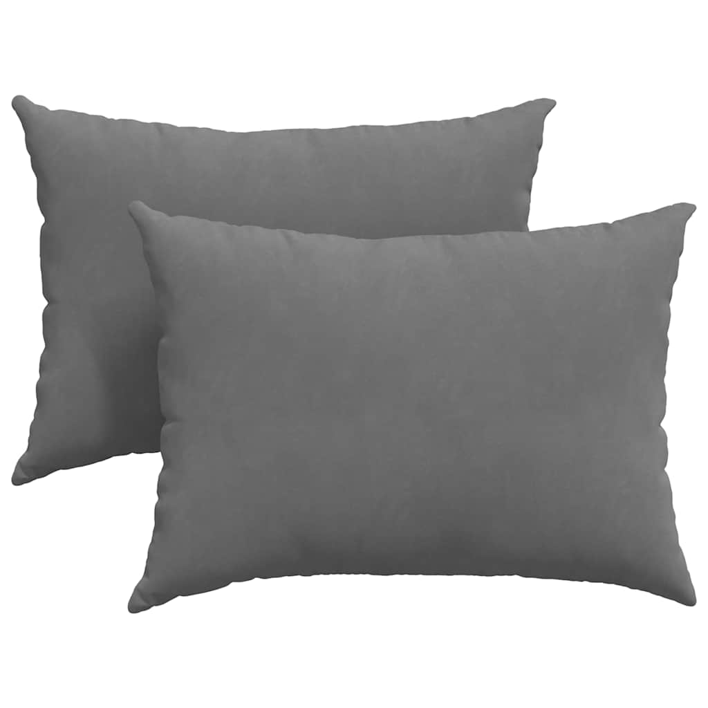 Sofa Pagalvės 2 pcs Tamsiai pilka 70 x 50 cm audinys