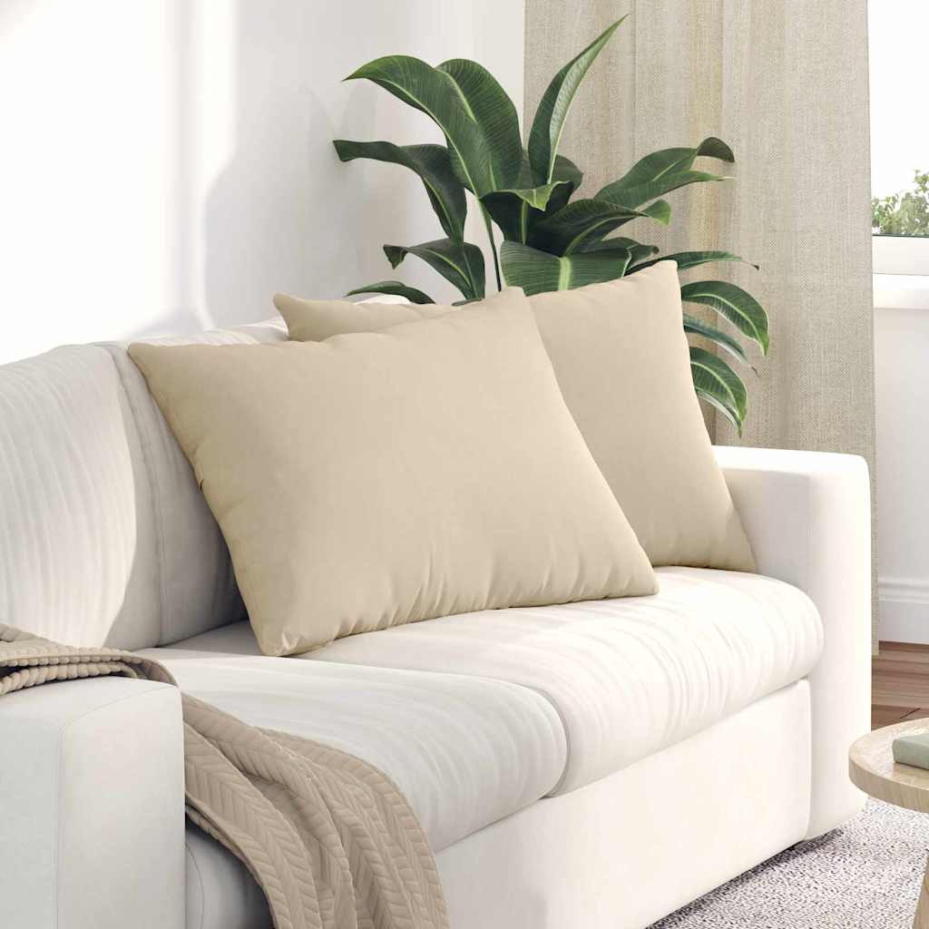 Sofa Pagalvės 2 pcs Kreminė 70 x 50 cm audinys