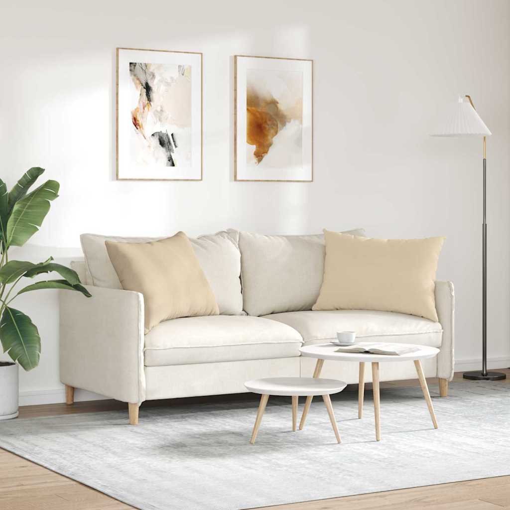 Sofa Pagalvės 2 pcs Kreminė 70 x 50 cm audinys