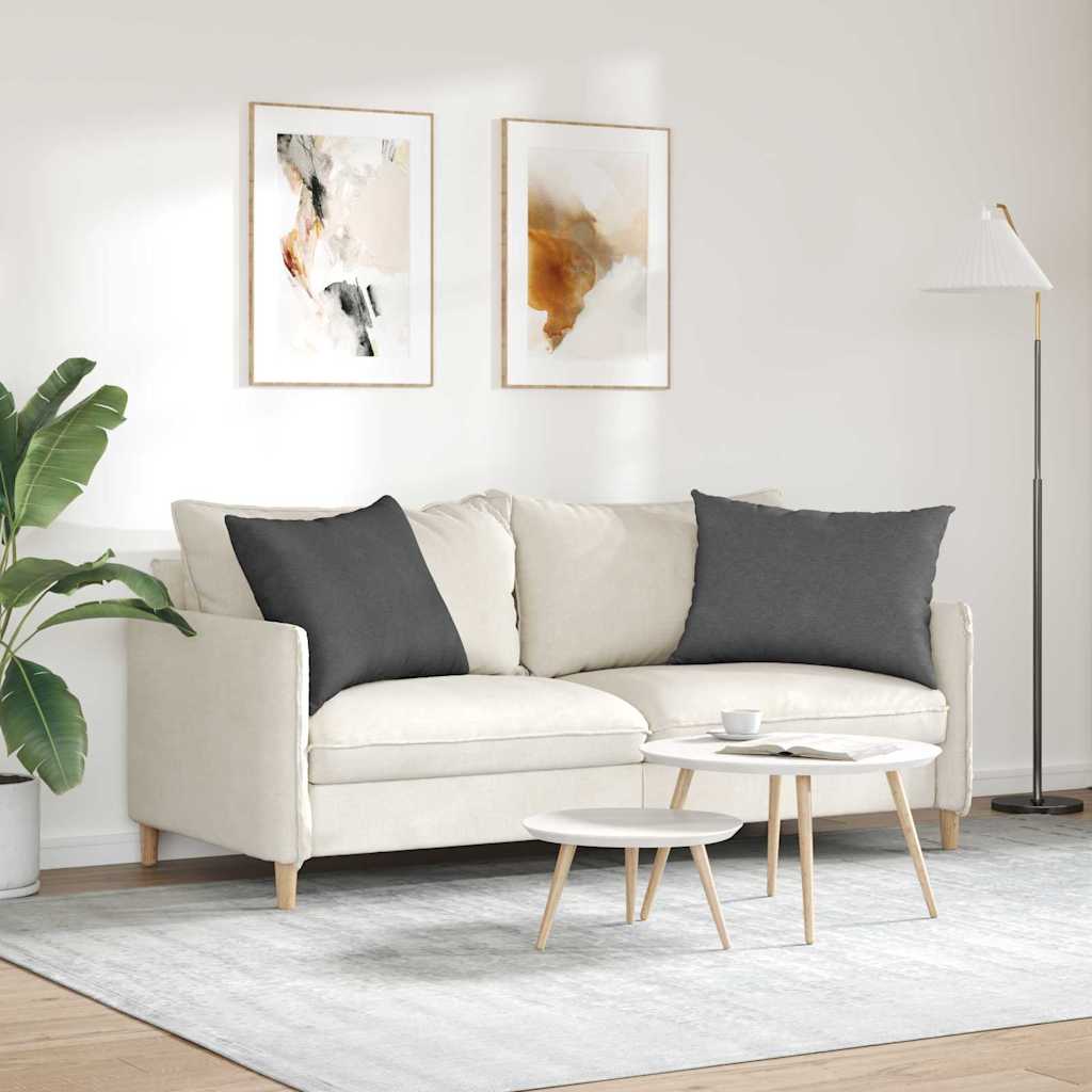 Sofa Cushions 2 pcs Dark Grey 70 x 50 cm Corduroy