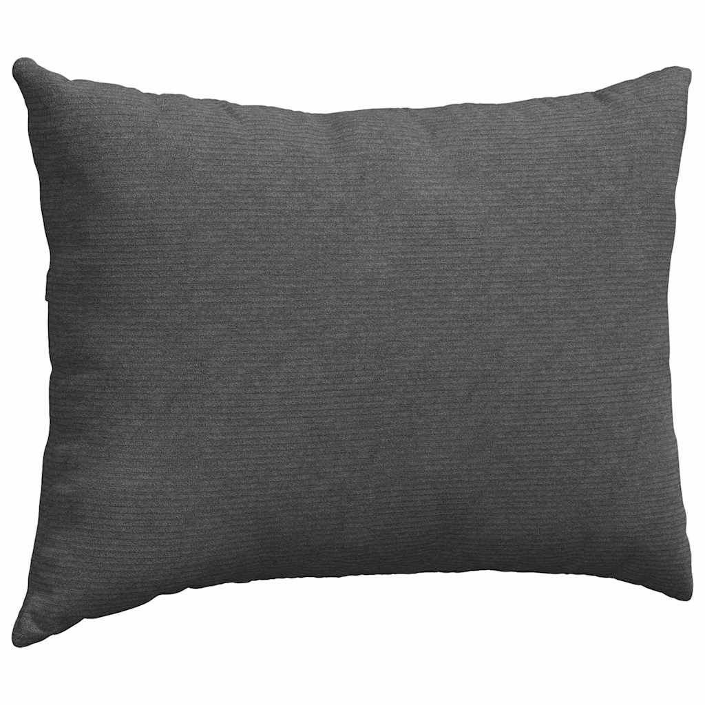 Sofa Cushions 2 pcs Dark Grey 70 x 50 cm Corduroy