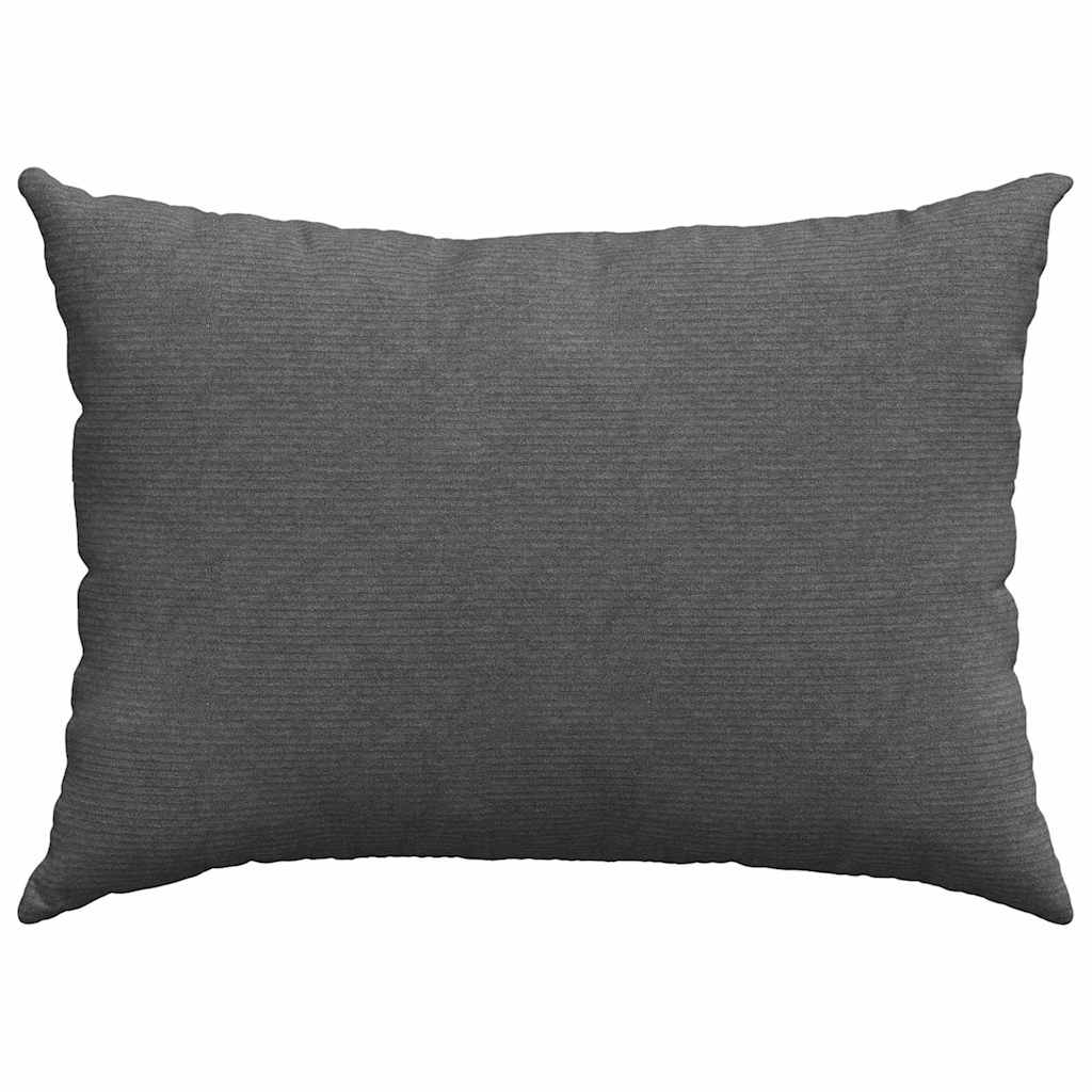Sofa Cushions 2 pcs Dark Grey 70 x 50 cm Corduroy