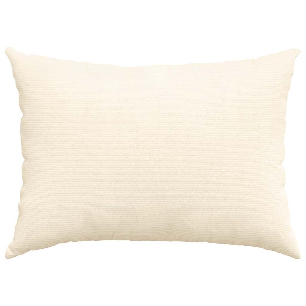Sofa Pagalvės 2 pcs Kreminė 70 x 50 cm Kordūrinis audinys