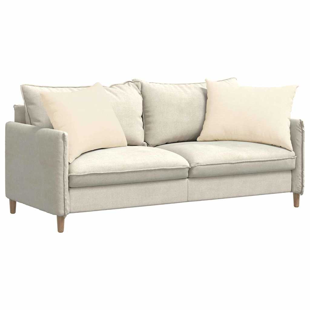 Sofa Pagalvės 2 pcs Kreminė 70 x 50 cm Kordūrinis audinys