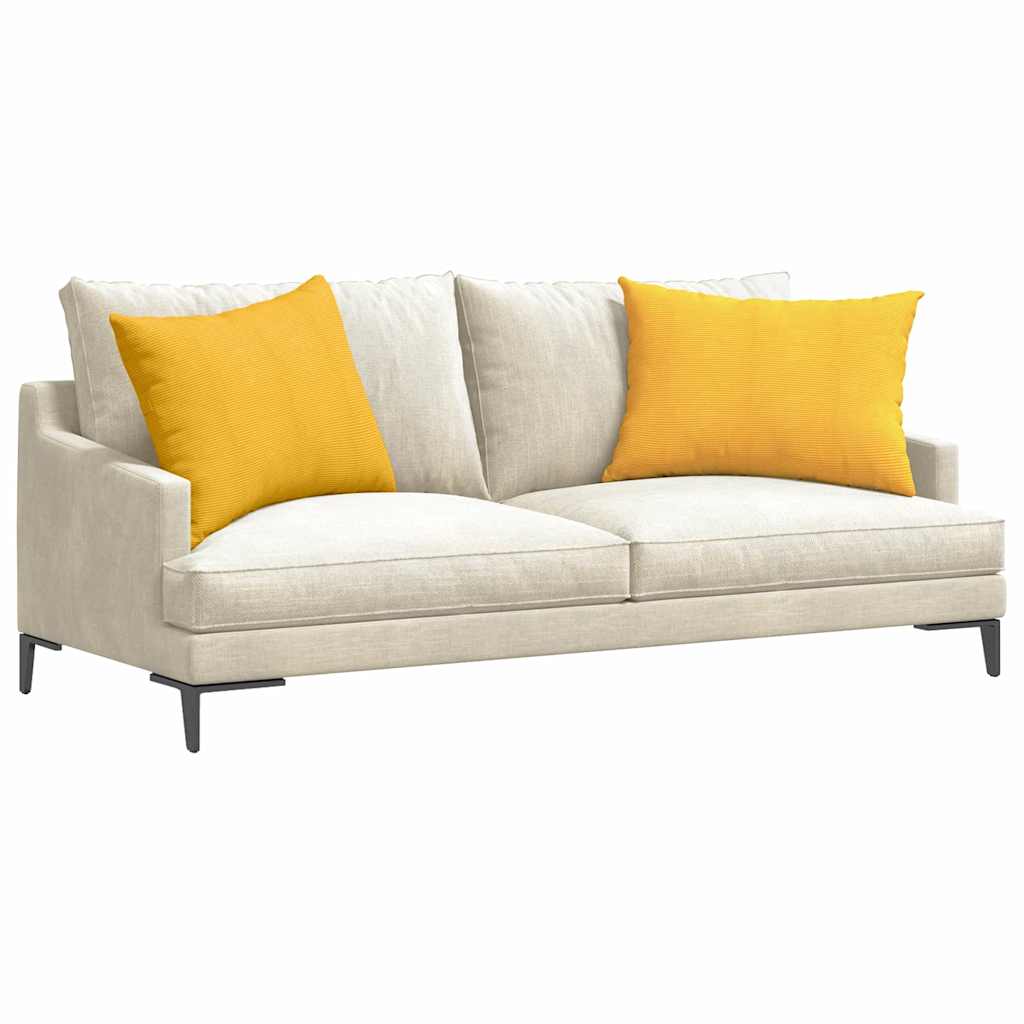 Sofa Pagalvės 2 pcs Šviesi geltona 70 x 50 cm