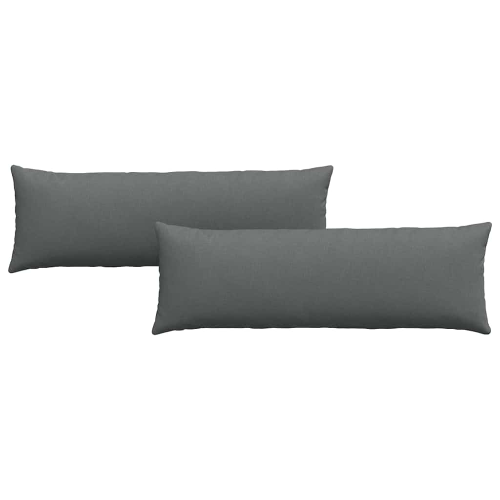Sofa Pagalvės 2 pcs Tamsiai pilka 120 x 40 cm audinys