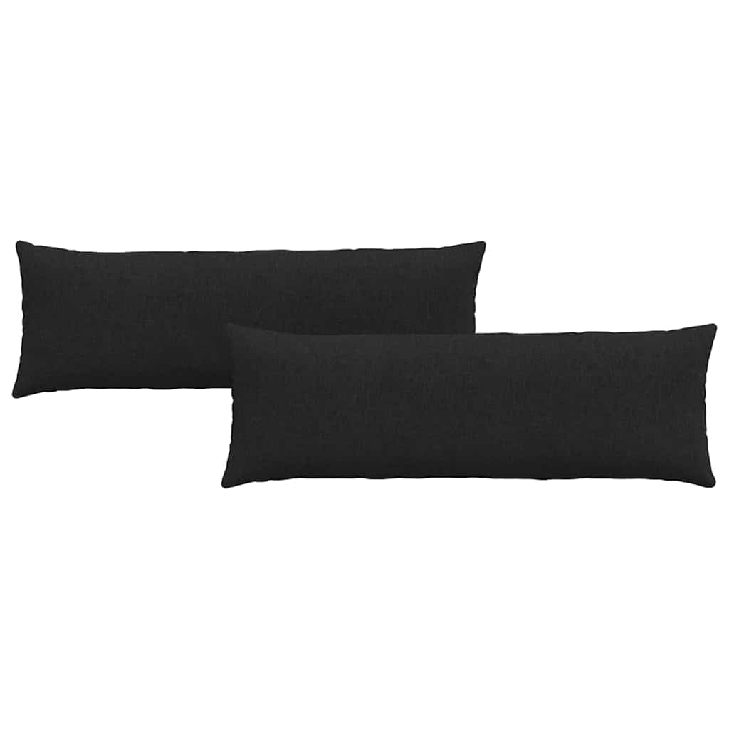 Sofa Pagalvės 2 pcs Juoda 120 x 40 cm audinys
