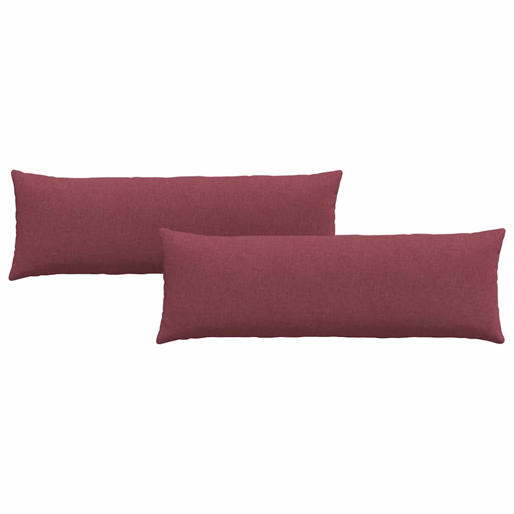 Sofa Cushions 2 pcs Wine red 120 x 40 cm fabric