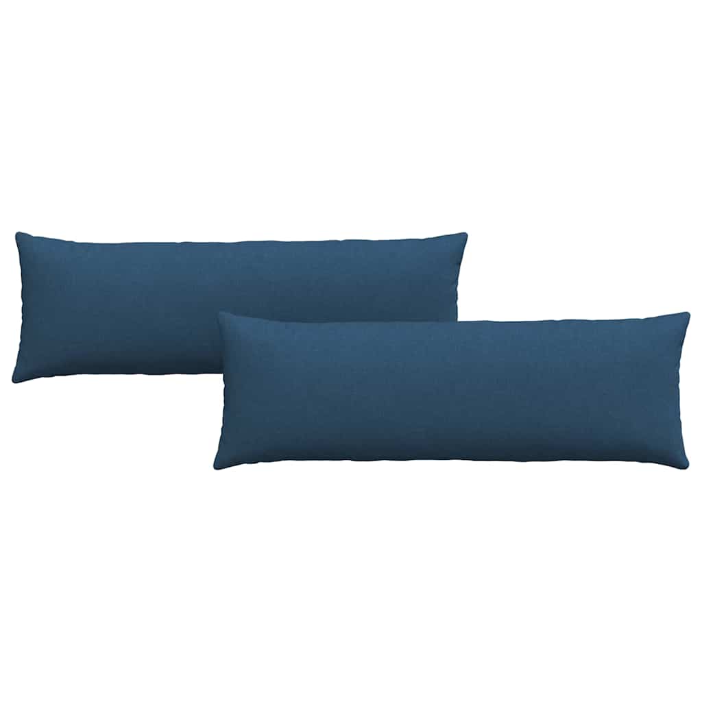 Sofa Pillows 2 pcs Blue 120 x 40 cm fabric