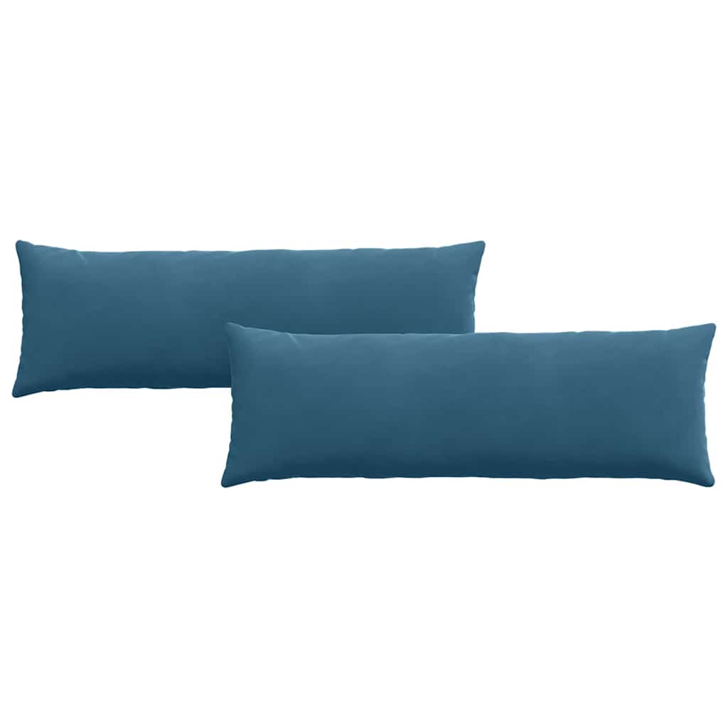 Sofa Pagalvės 2 pcs Mėlyna 120 x 40 cm Kordūrinis audinys