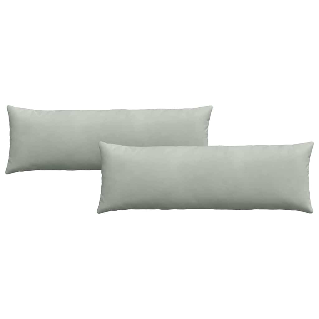 Sofa Pagalvės 2 pcs Šviesiai pilka 120 x 40 cm