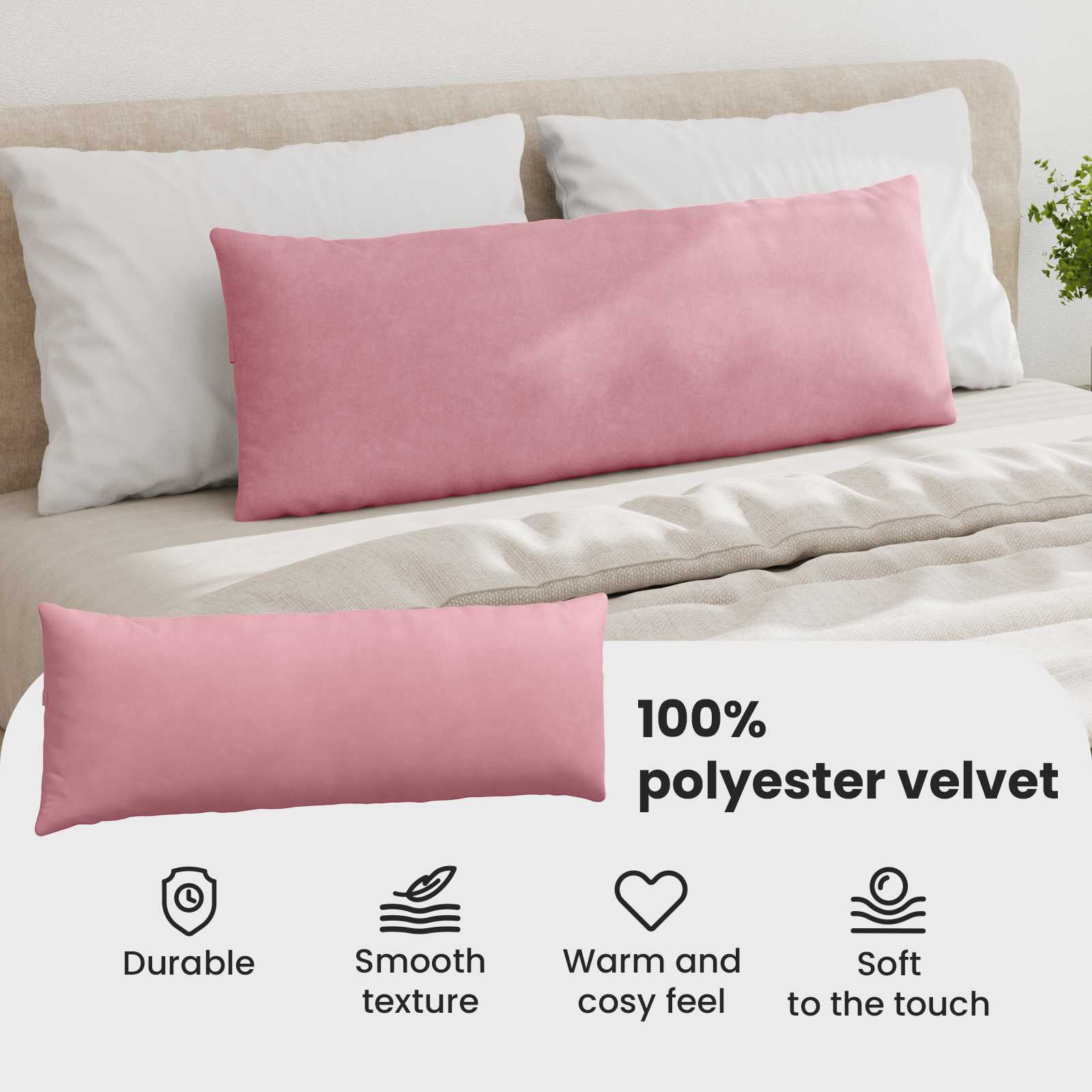 Sofa Cushions 2 pcs Pink 120 x 40 cm Cordura Fabric