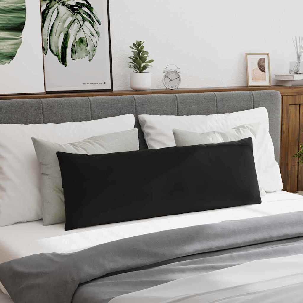 Sofa Cushions 2 pcs Black 120 x 40 cm Corduroy Fabric