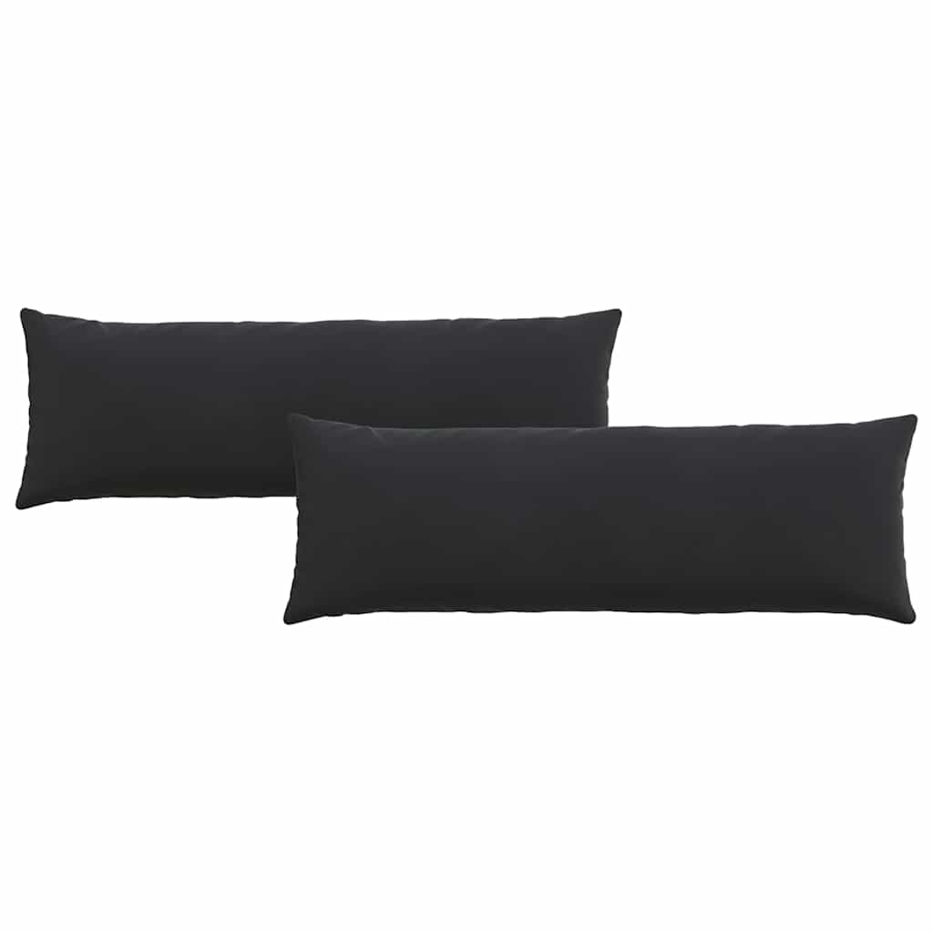 Sofa Cushions 2 pcs Black 120 x 40 cm Corduroy Fabric