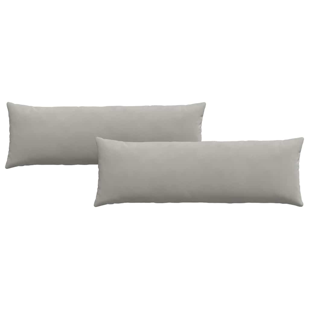 Sofa Pagalvės 2 pcs Šviesiai pilka 120 x 40 cm audinys
