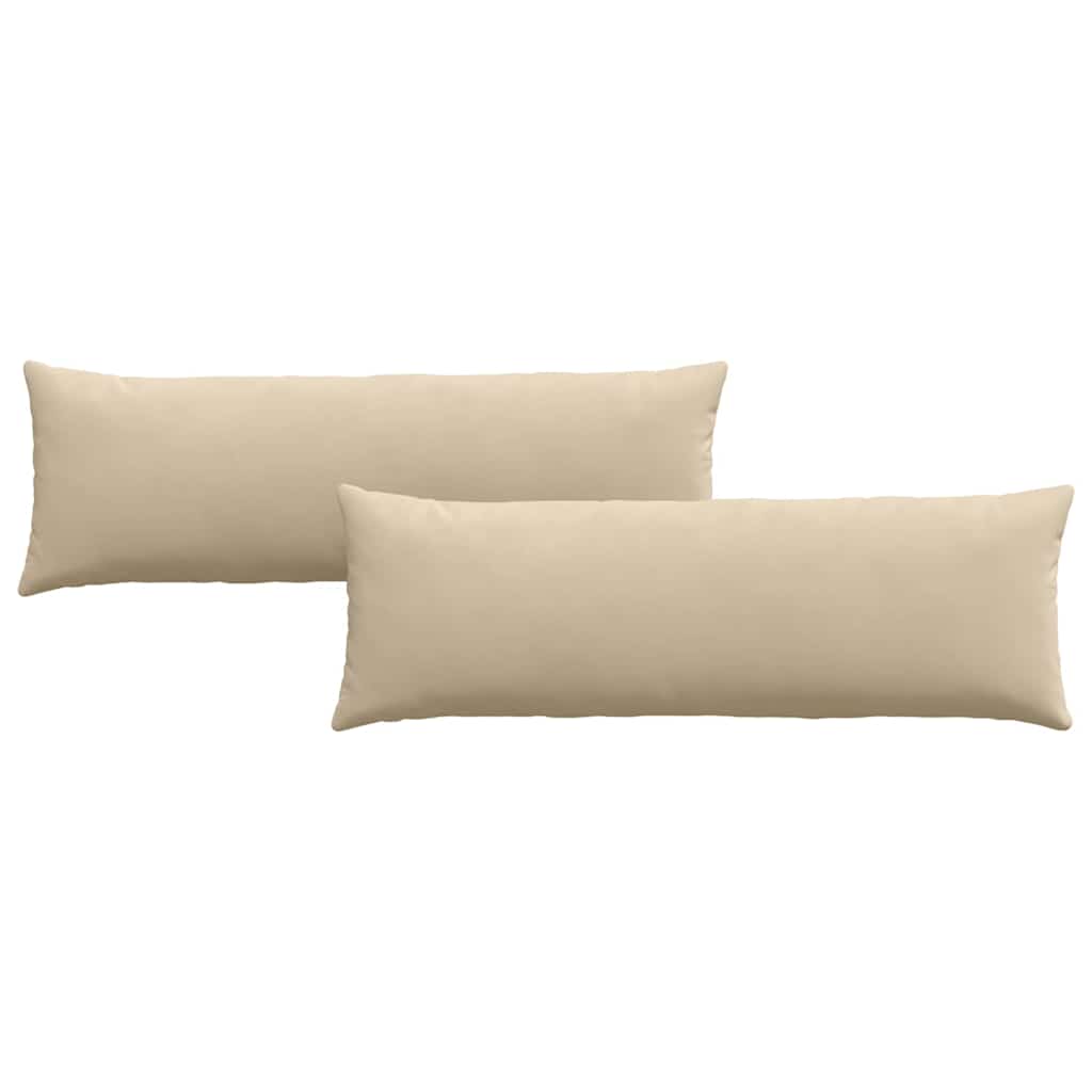 Sofa Pagalvės 2 pcs Kreminė 120 x 40 cm audinys