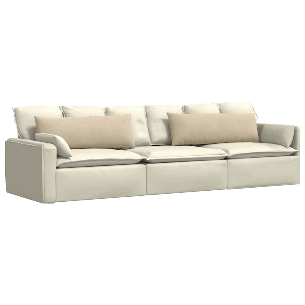 Sofa Pagalvės 2 pcs Kreminė 120 x 40 cm audinys