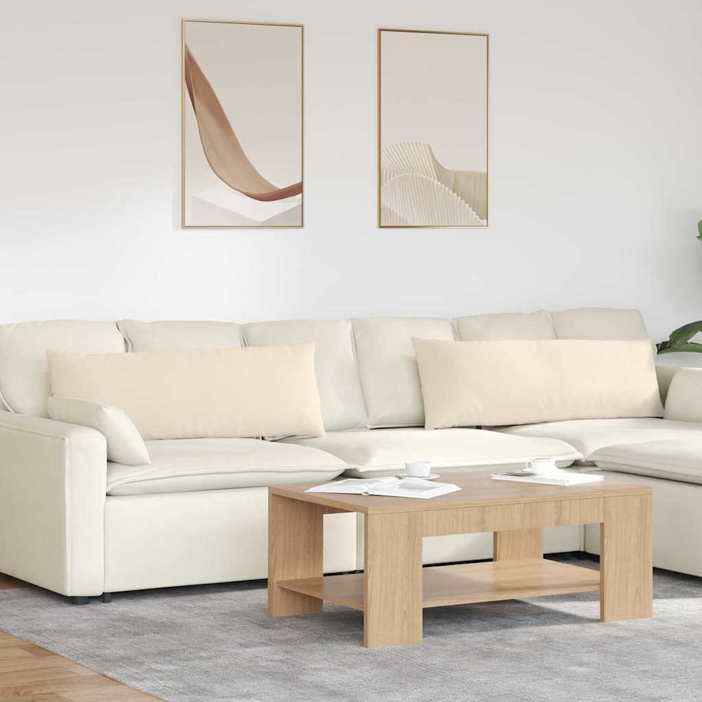 Sofa Pagalvės 2 pcs Smėlio 120 x 40 cm audinys