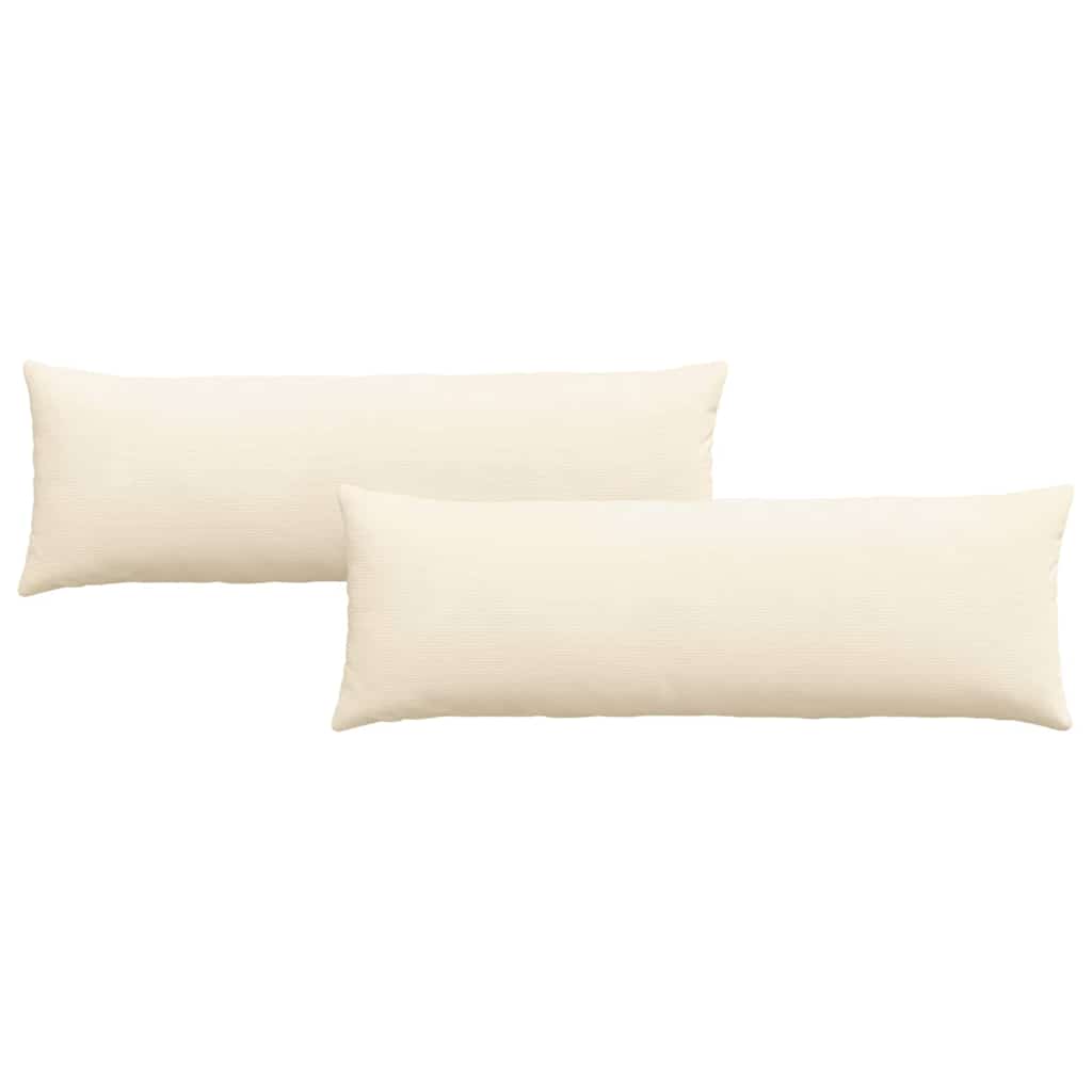 Dīvāna Spilveni 2 gab Krēmkrāsas 120 x 40 cm Kordura audums