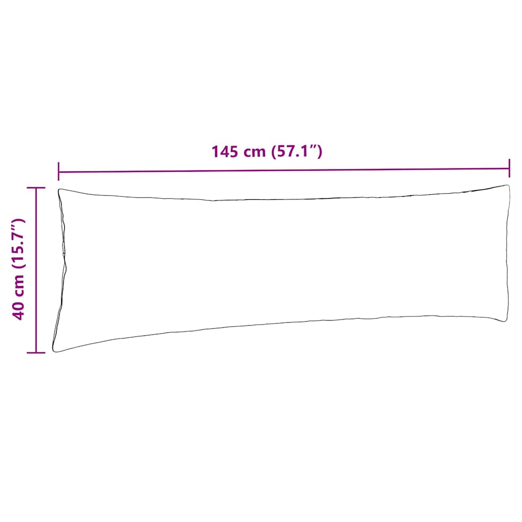 Sofa Pagalvės 2 pcs Juoda 145 x 40 cm audinys