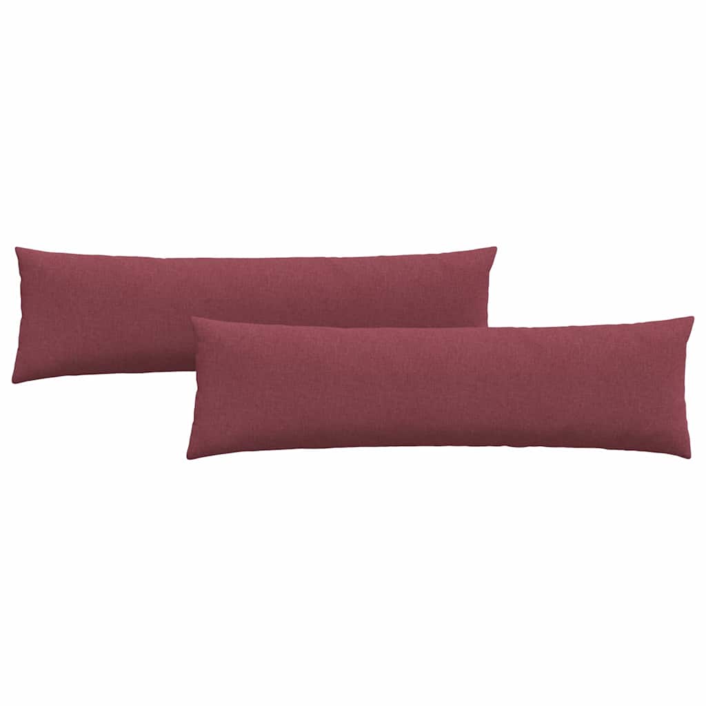 Sofa Pagalvės 2 pcs Vyno raudona 145 x 40 cm audinys