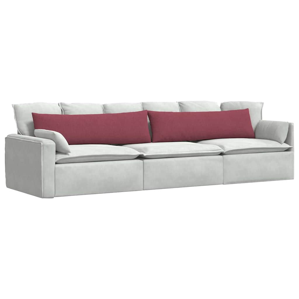Sofa Pagalvės 2 pcs Vyno raudona 145 x 40 cm audinys