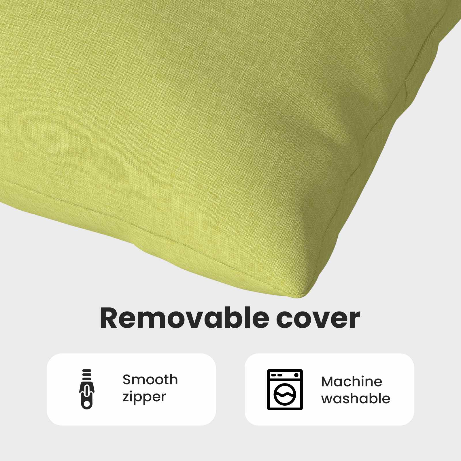 Sofa Pagalvės 2 pcs Šviesiai žalia 145 x 40 cm audinys