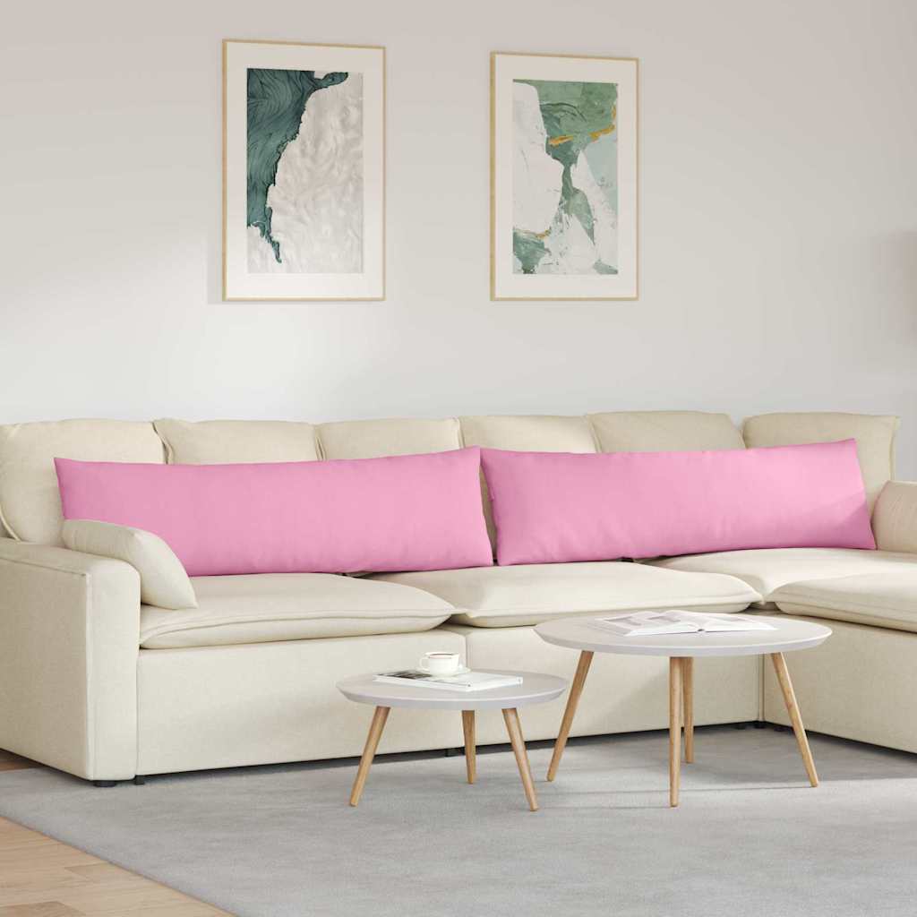 Sofa Pagalvės 2 pcs Rožinė 145 x 40 cm audinys