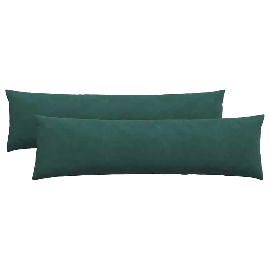 Sofa Cushions 2 pcs Dark green 145 x 40 cm