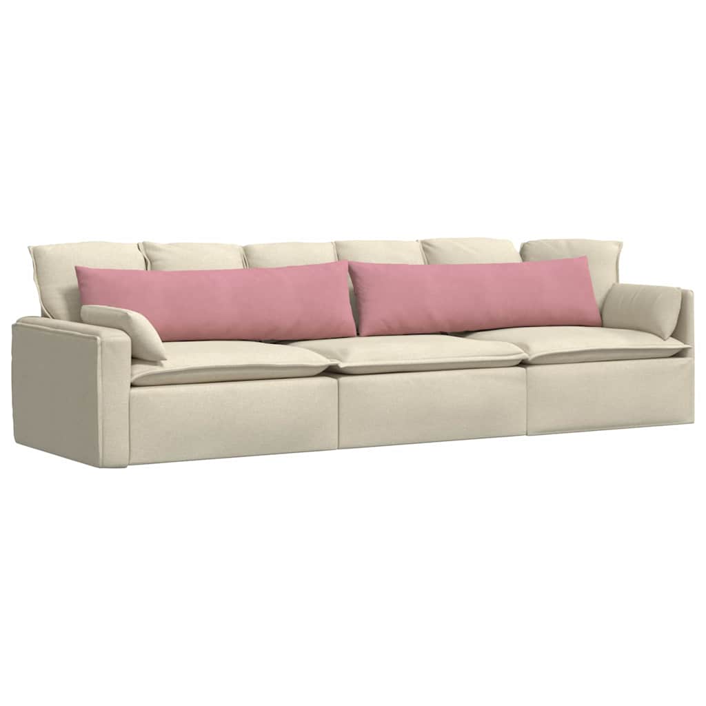 Sofa Pagalvės 2 pcs Rožinė 145 x 40 cm Kordūrinis audinys
