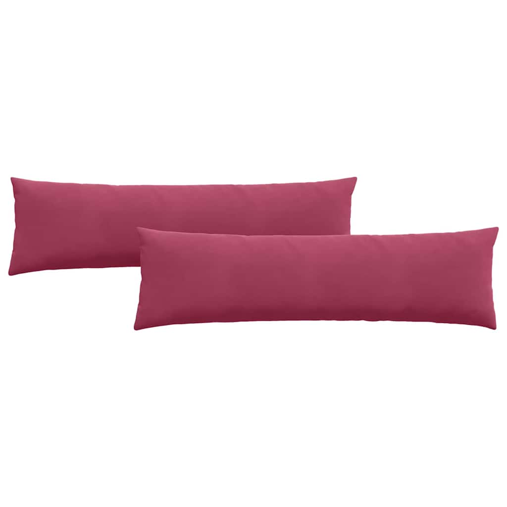 Sofa Pagalvės 2 pcs Vyno raudona 145 x 40 cm Kordūrinis audinys
