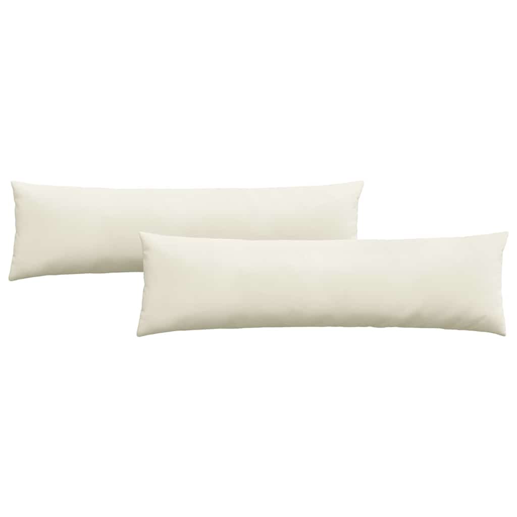 Sofa Pagalvės 2 pcs Kreminė 145 x 40 cm Kordūrinis audinys
