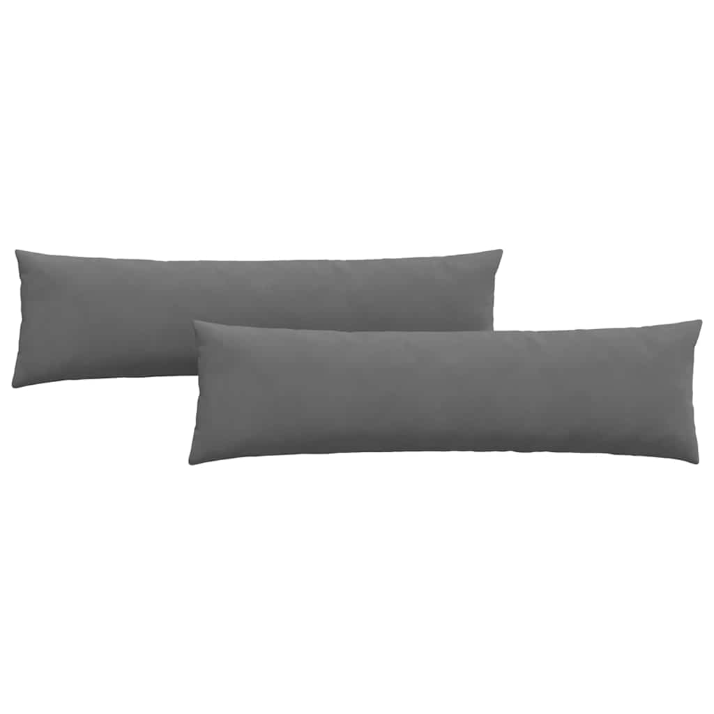 Sofa Pagalvės 2 pcs Tamsiai pilka 145 x 40 cm audinys