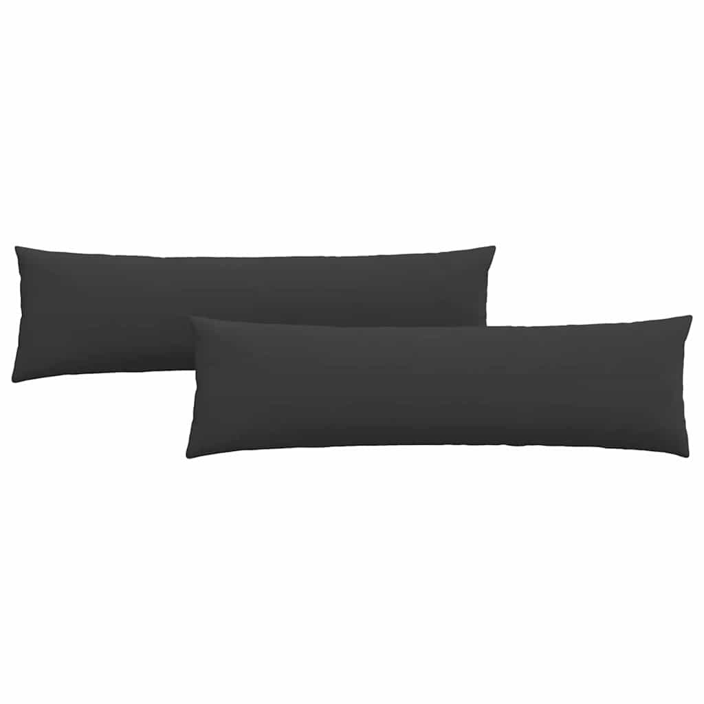 Sofa Pagalvės 2 pcs Juoda 145 x 40 cm audinys