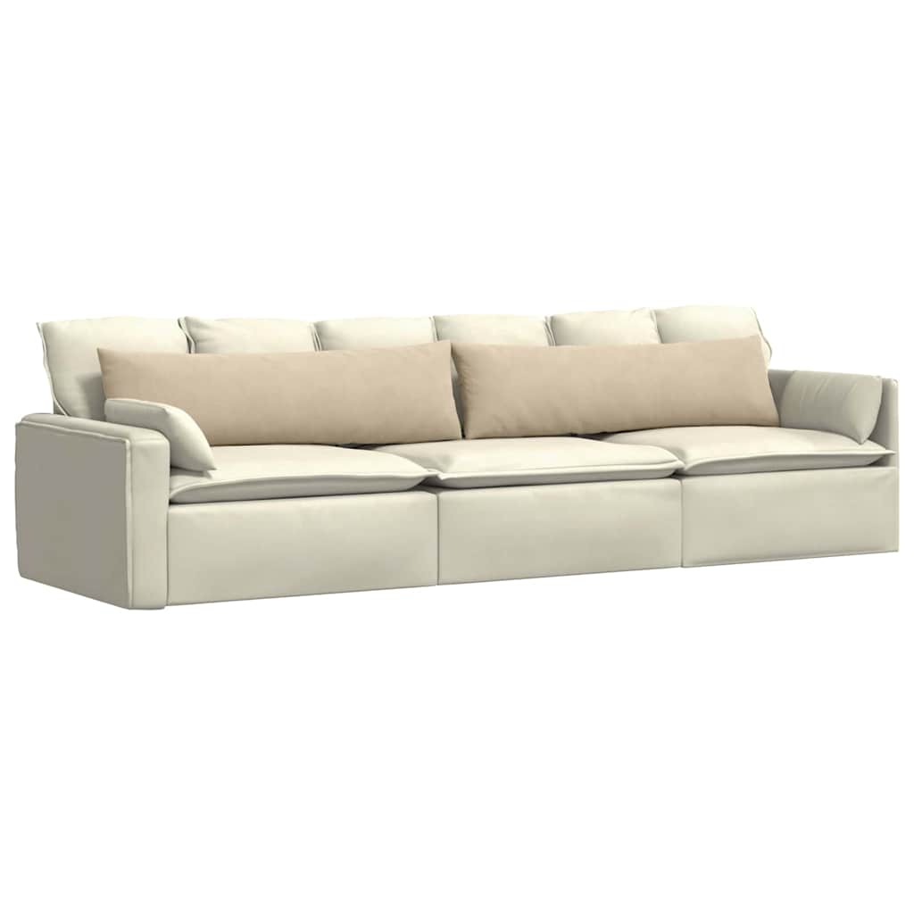 Sofa Pagalvės 2 pcs Kreminė 145 x 40 cm audinys