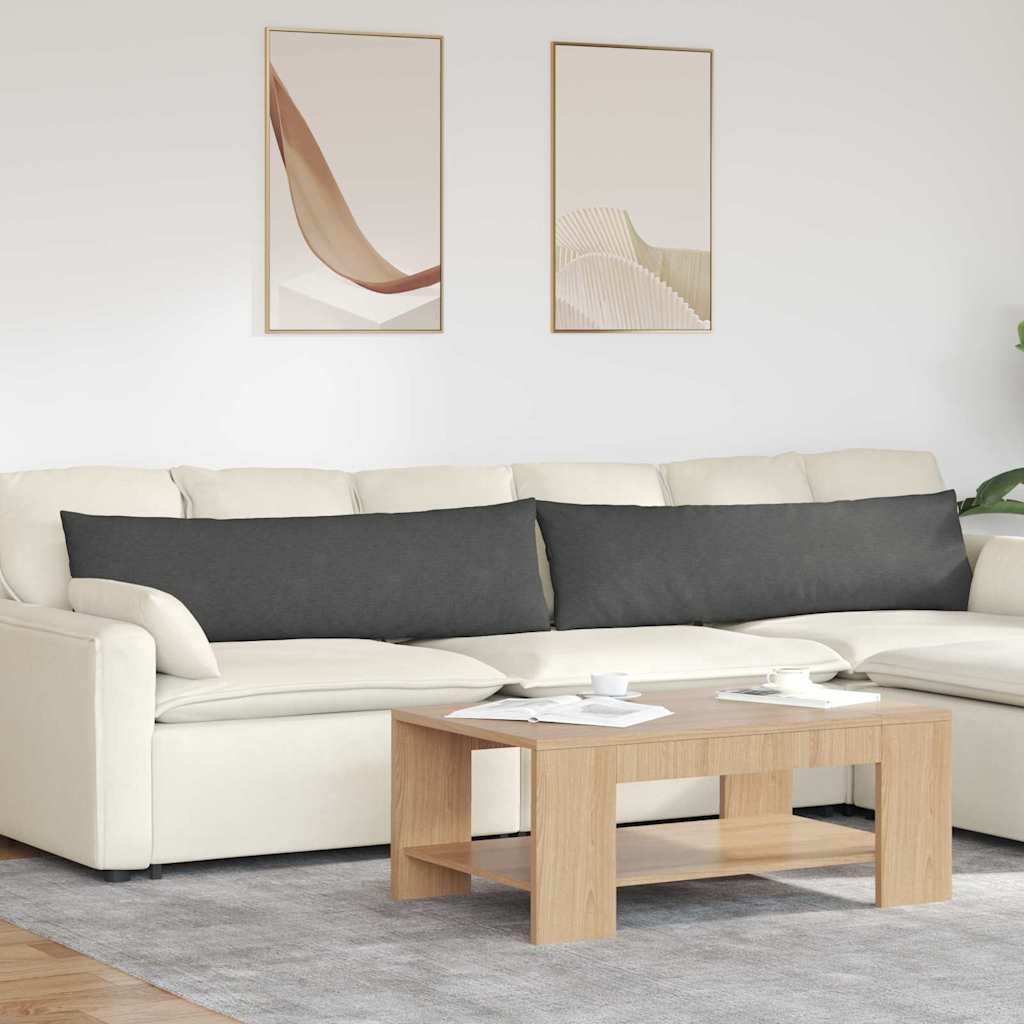 Dīvāna spilveni 2 gab. Tumši pelēki 145 x 40 cm