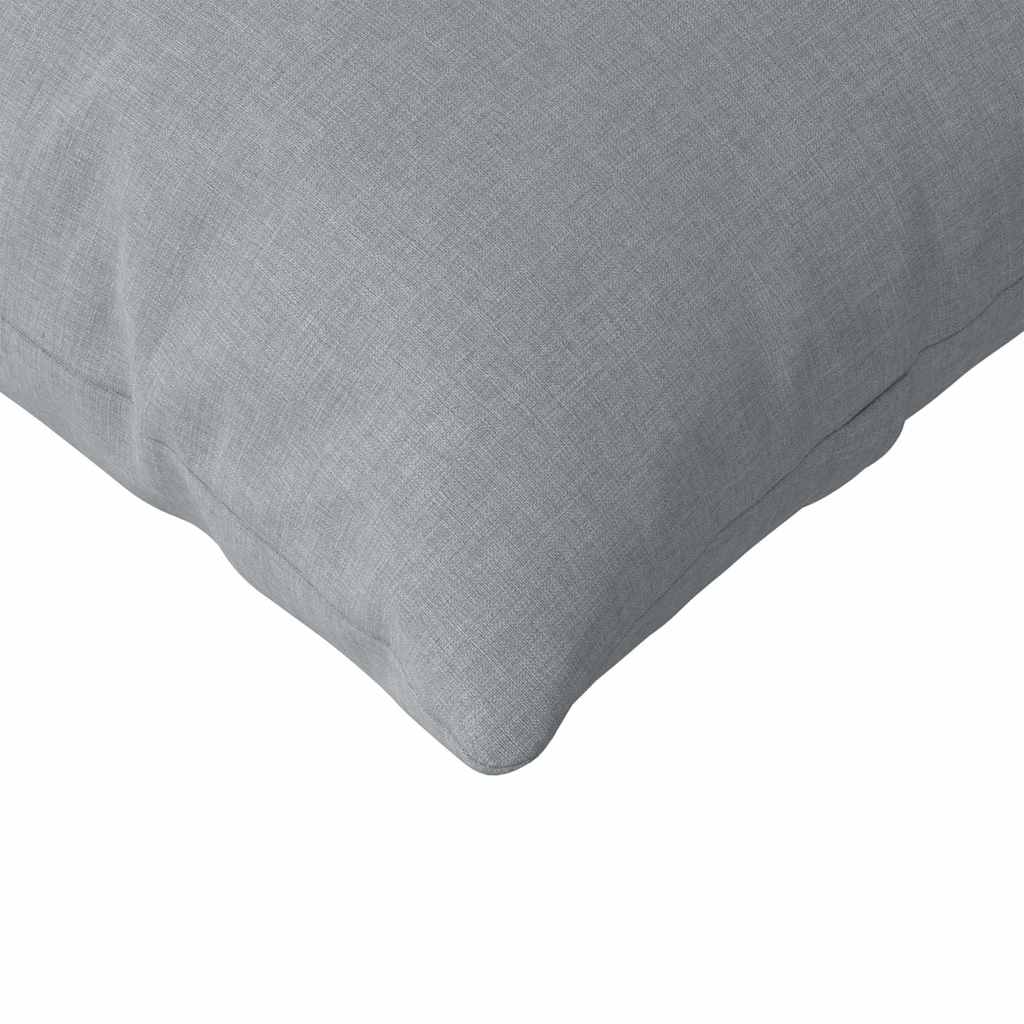 Sofa Pillows 2 pcs Light grey 200 x 40 cm fabric