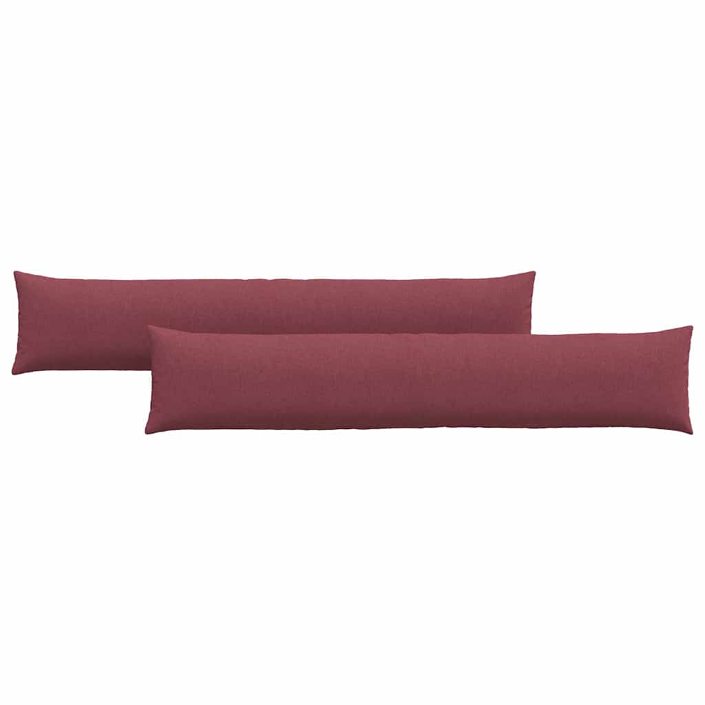 Sofa Pillows 2 pcs Wine Red 200 x 40 cm fabric