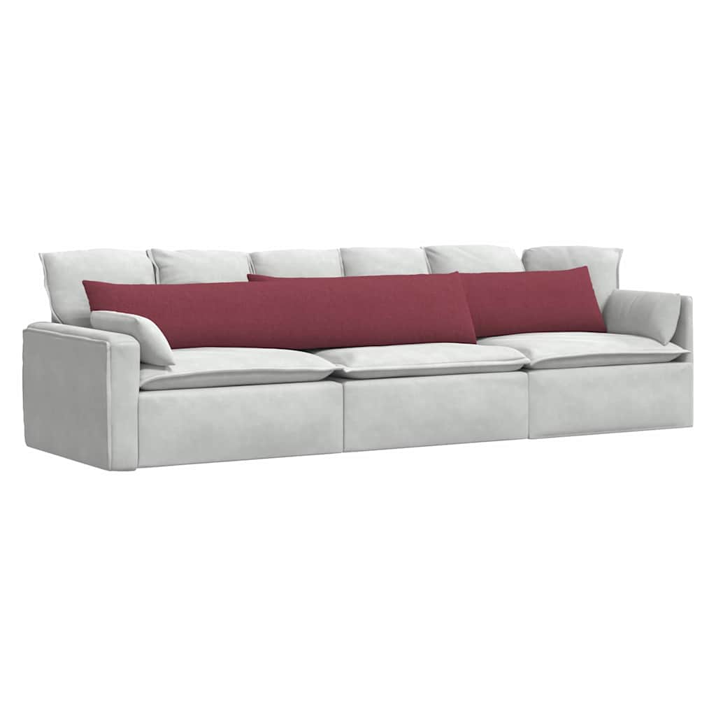 Sofa Pillows 2 pcs Wine Red 200 x 40 cm fabric