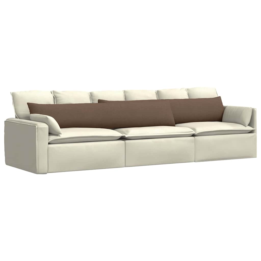 Sofa Pagalvės 2 pcs Ruda 200 x 40 cm audinys