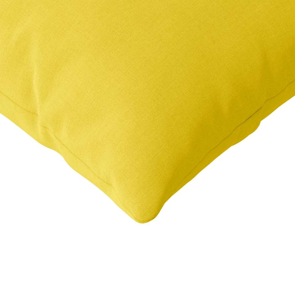 Sofa Pillows 2 pcs Light yellow 200 x 40 cm fabric