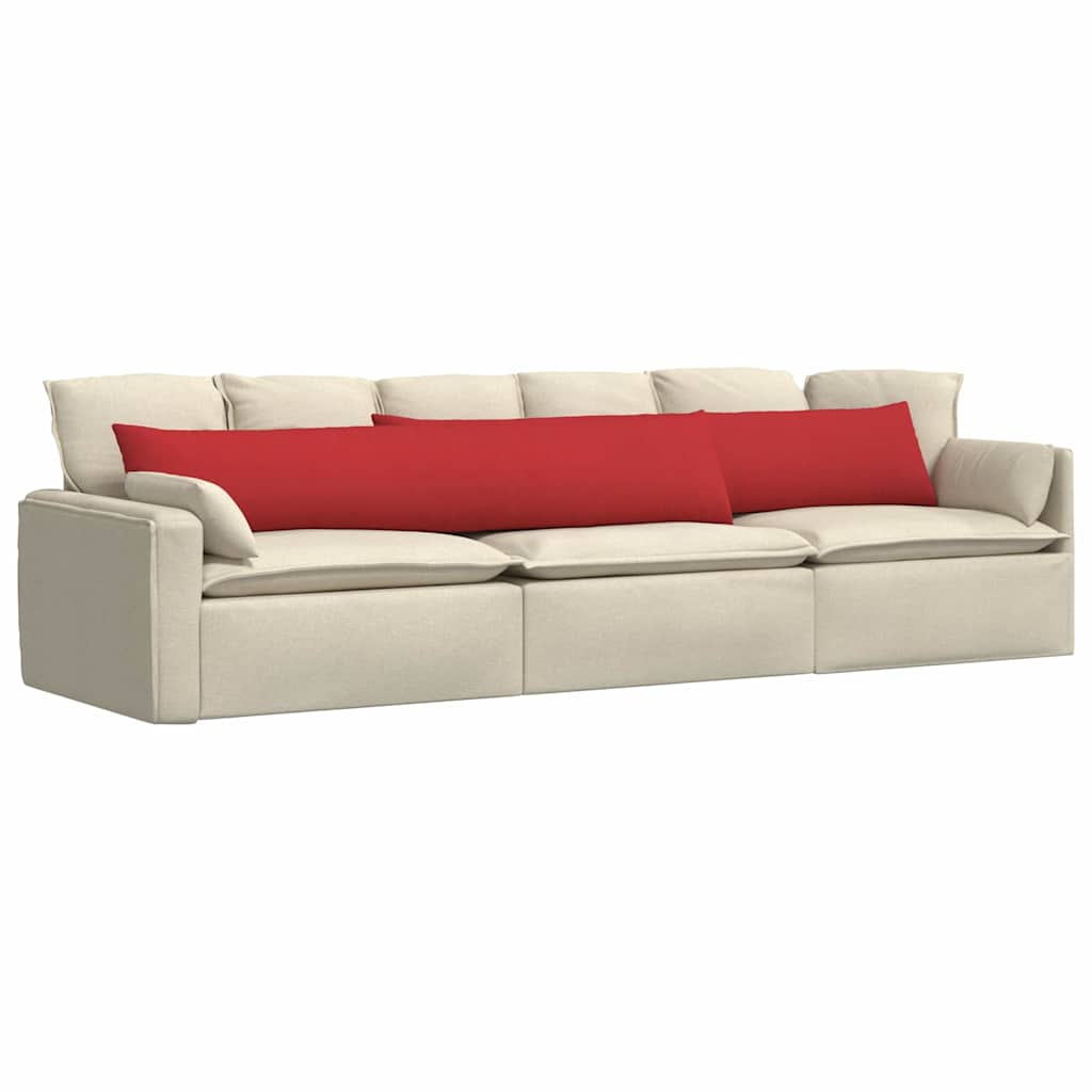 Sofa Cushions 2 pcs Red 200 x 40 cm fabric