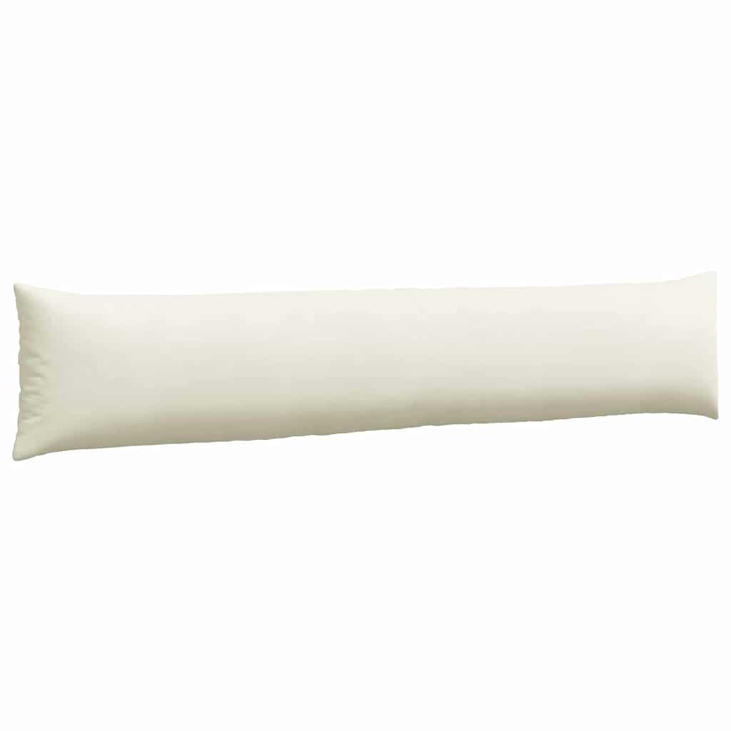 Sofa Pagalvės 2 pcs Kreminė 200 x 40 cm Kordūrinis audinys