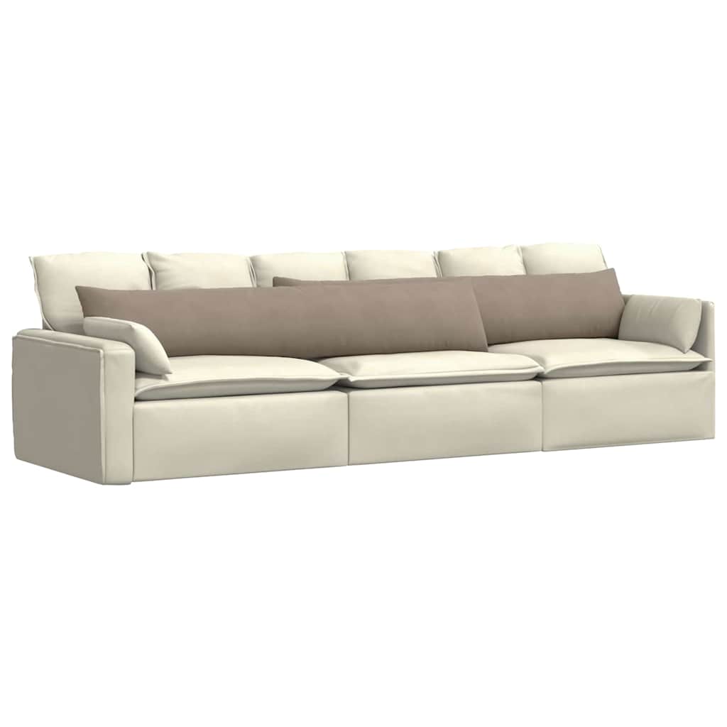 Sofa Pagalvės 2 pcs Taupe 200 x 40 cm audinys