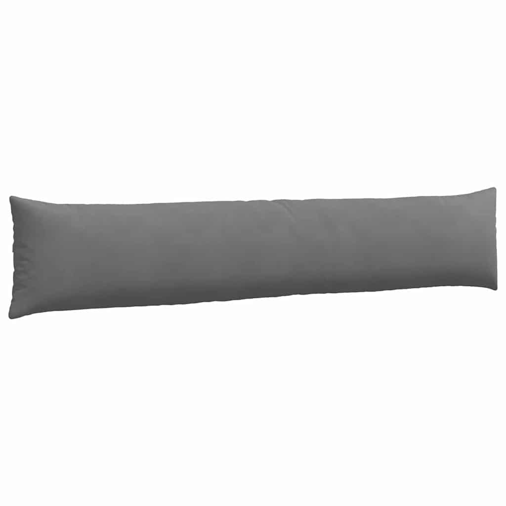 Sofa Pagalvės 2 pcs Tamsiai pilka 200 x 40 cm audinys