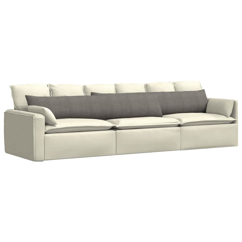 Sofa Cushion 2 pcs Light Grey 200 x 40 cm
