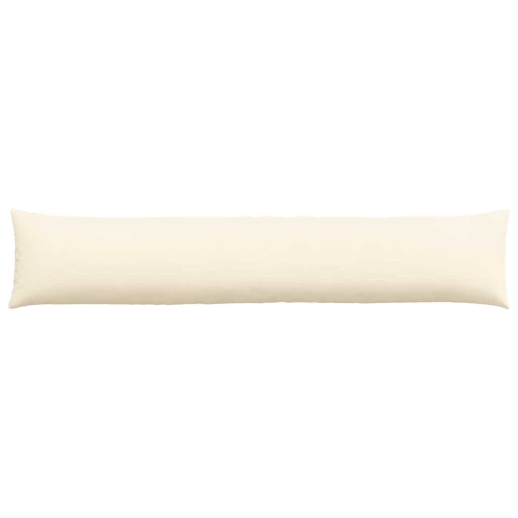 Sofa Pagalvės 2 pcs Kreminė 200 x 40 cm Kordūrinis audinys