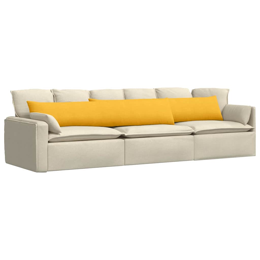 Sofa Pagalvės 2 pcs Šviesi geltona 200 x 40 cm