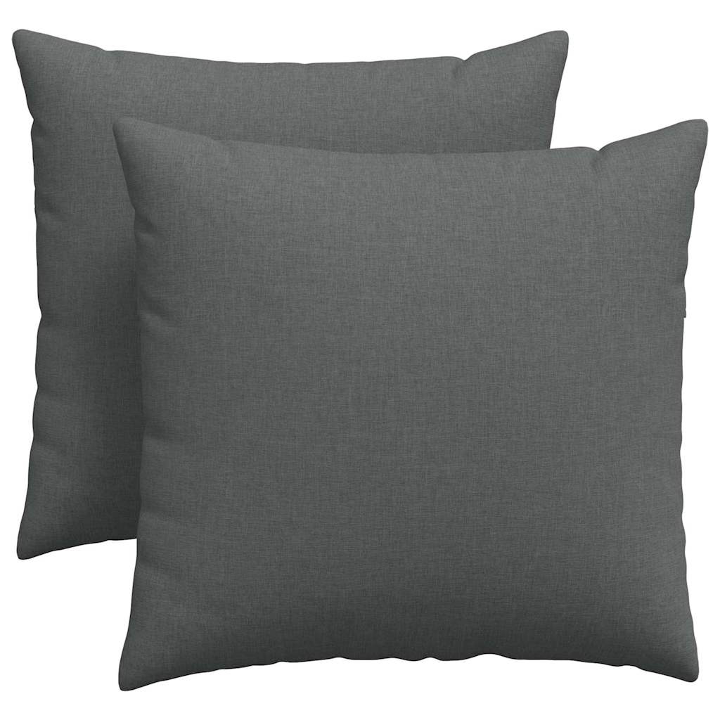 Sofa Pagalvės 2 pcs Tamsiai pilka 45 x 45 cm audinys